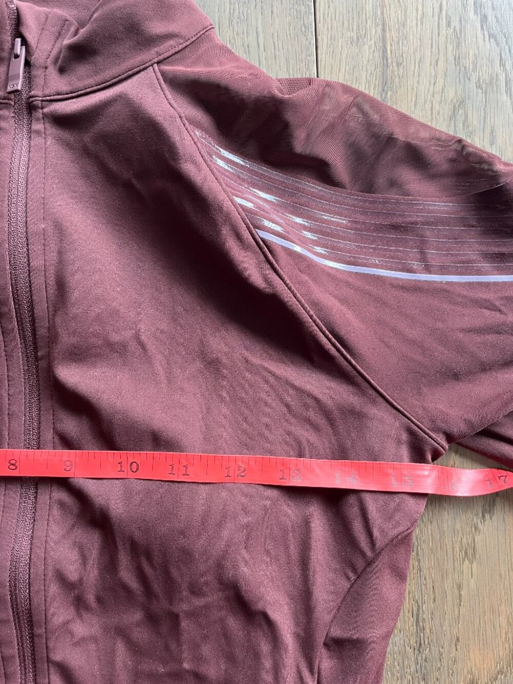 VSX Elevate Contours 3 Piece Set Burgundy Brown Jacket Leggings Sport Bra Size S - Picture 10 of 11